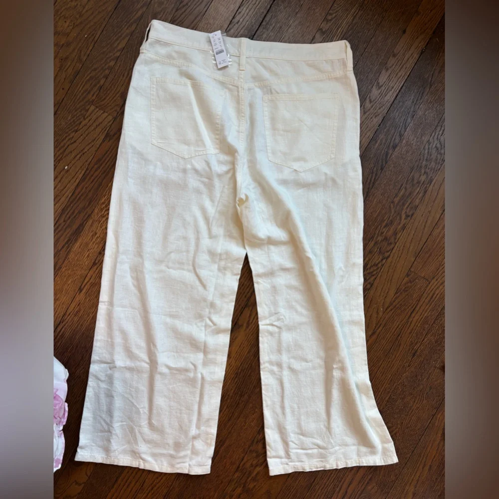 J. Crew Wide-Leg Pants‎ in Off-White/Cream